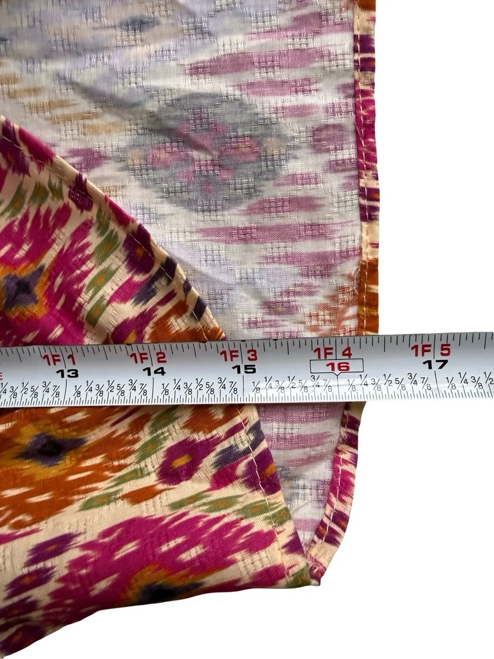 Zara Multicolor Ikat Tie-Front Long Sleeve Crop Top Size S Boho Y2K Festival - Picture 7 of 10